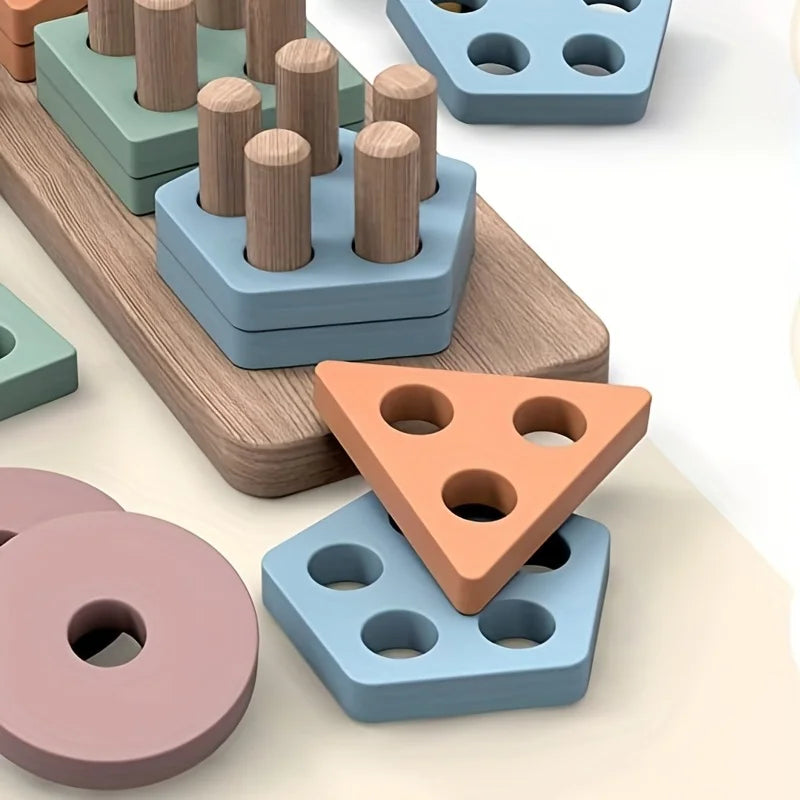 Wooden Sorting And Stacking Toy