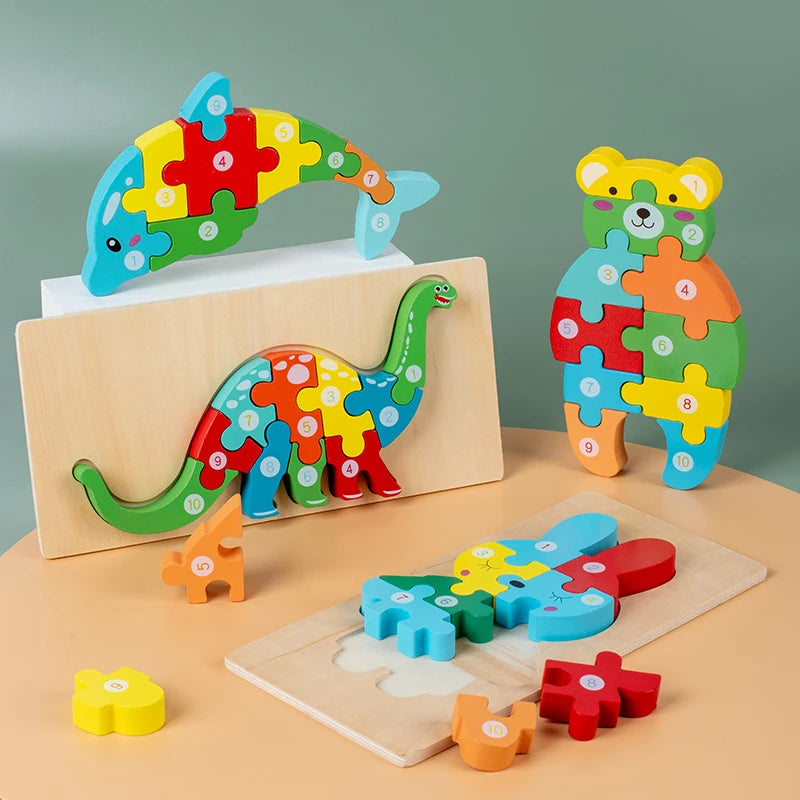 Montessori Wooden Toddler Puzzles