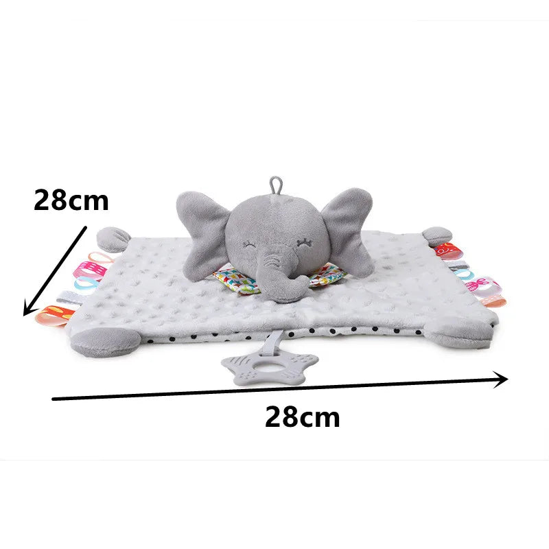Soft Towel Baby Rattle Animals - Soothe and Reassure