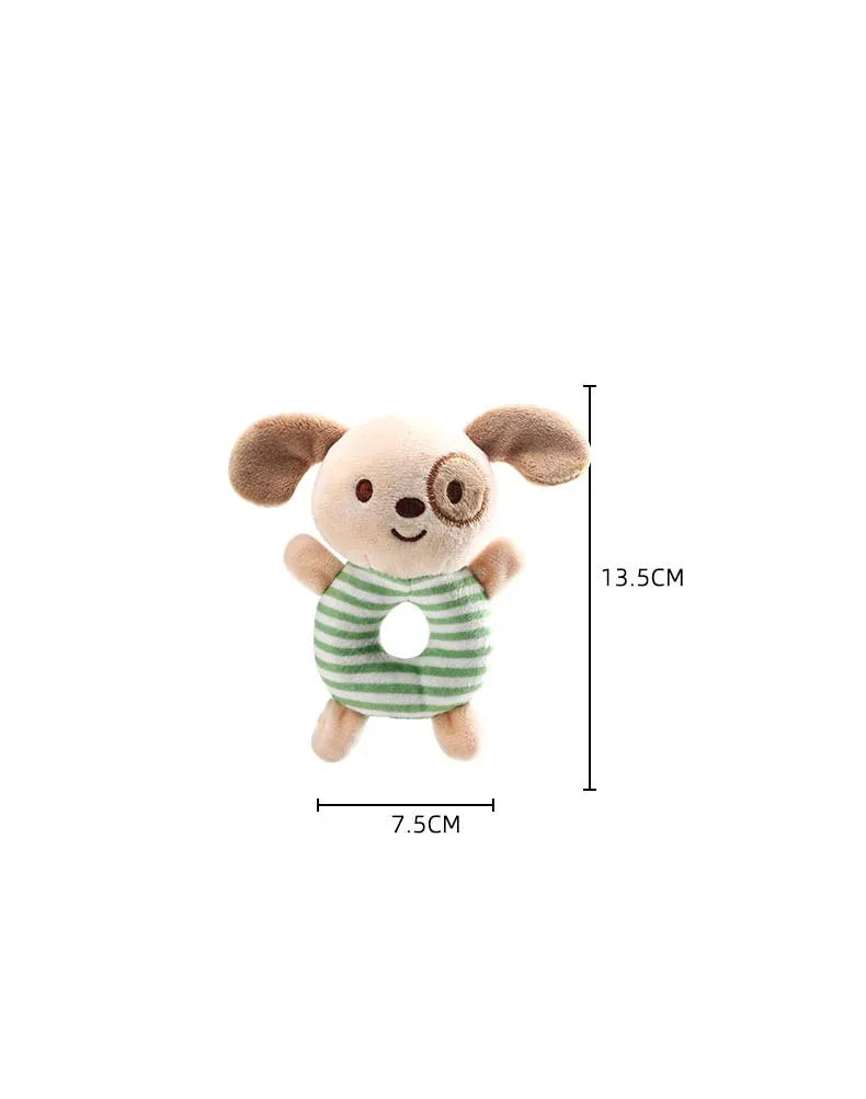 Baby Rattle Toys - Plush Animal Hand Ring Toys for Newborn 0-24 Months