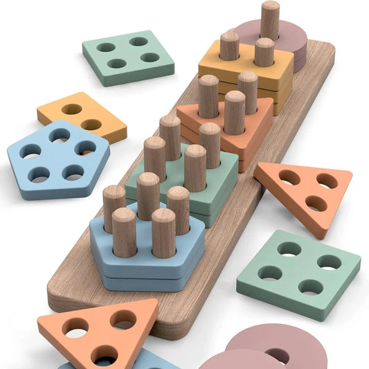Wooden Sorting And Stacking Toy