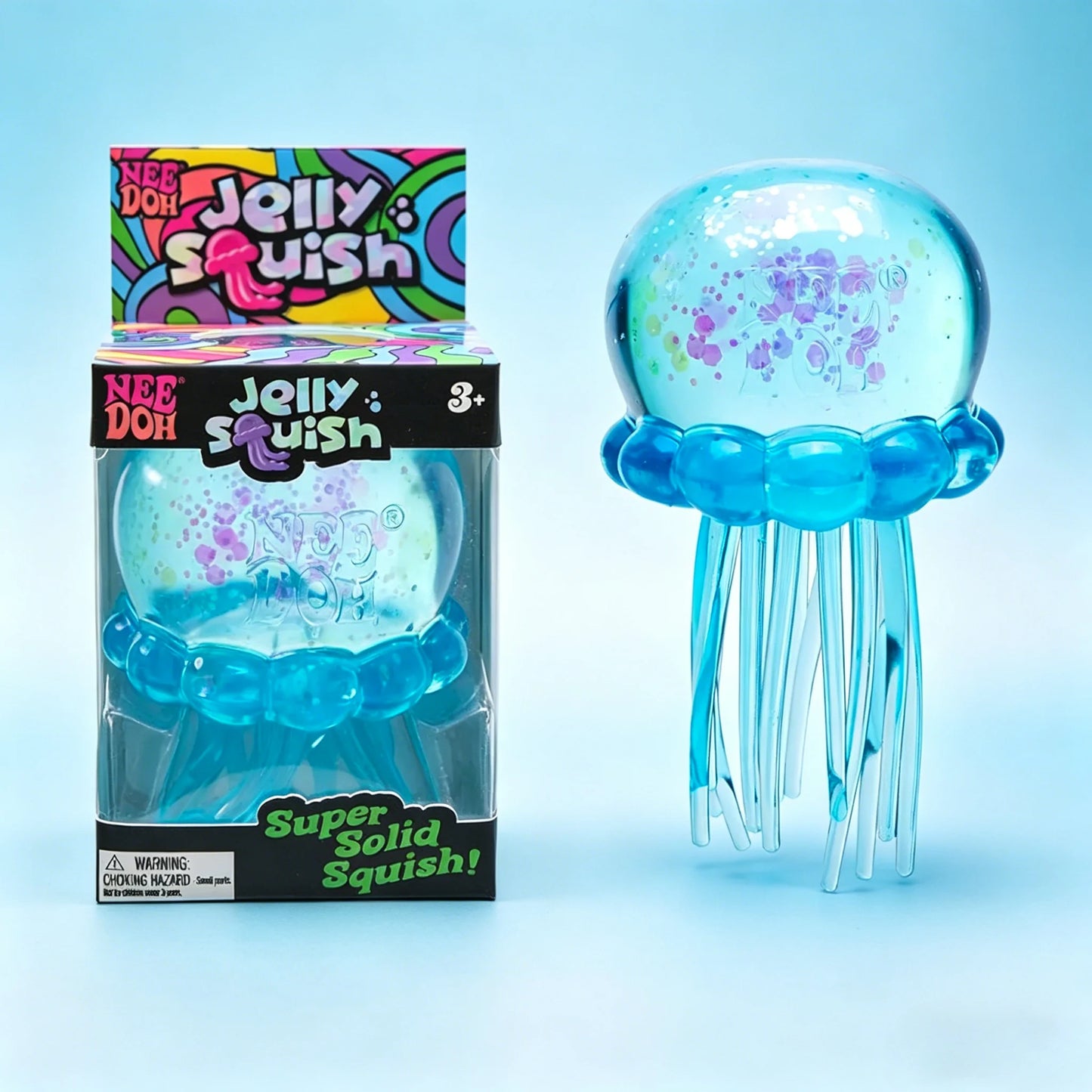 Nee Doh Jellyfish Squish Toy, Sensory Soft Jelly Squeeze For Stress Relief And Fidget