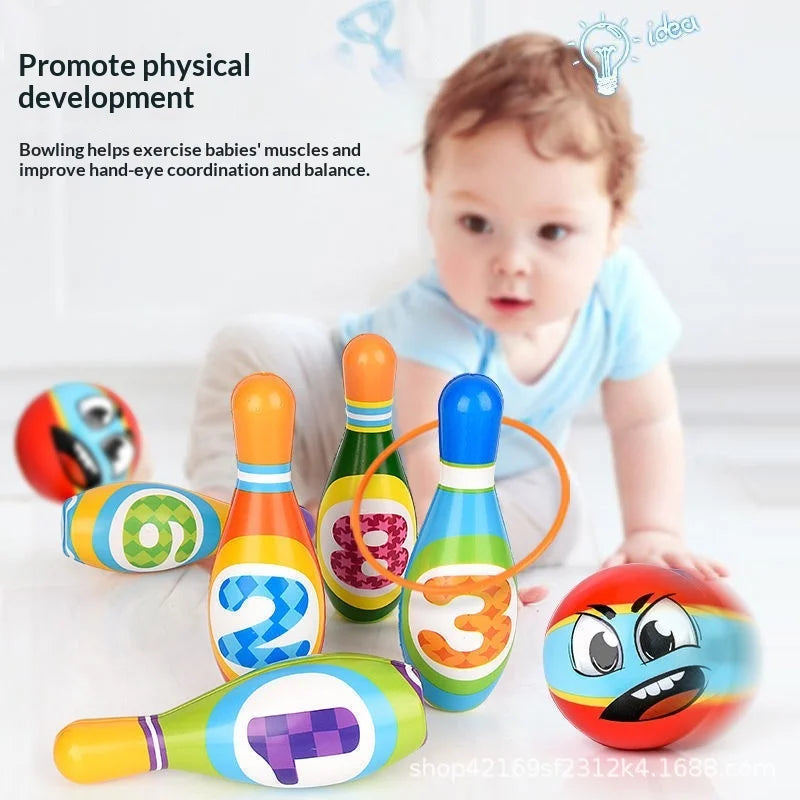Toddler Bowling Educational Toy Set - Interactive Early Learning Toy