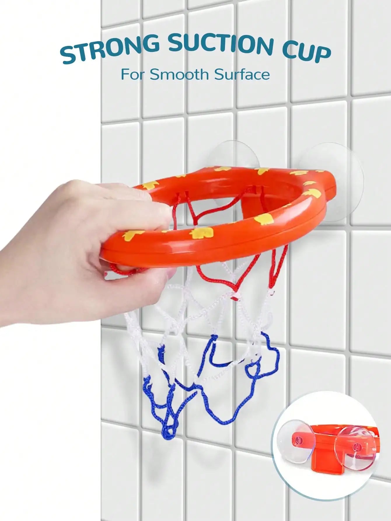 Suction Cup Basketball Hoop with 3 Soft Balls