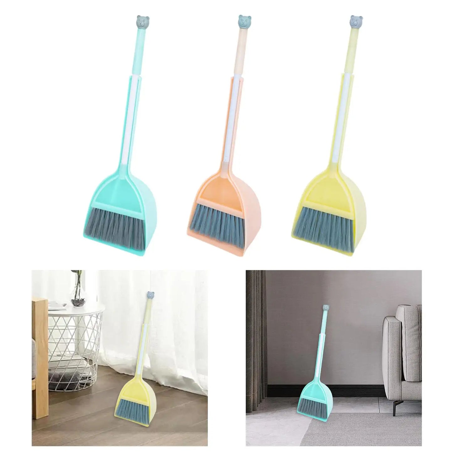 Mini Broom with Dustpan Toy Set