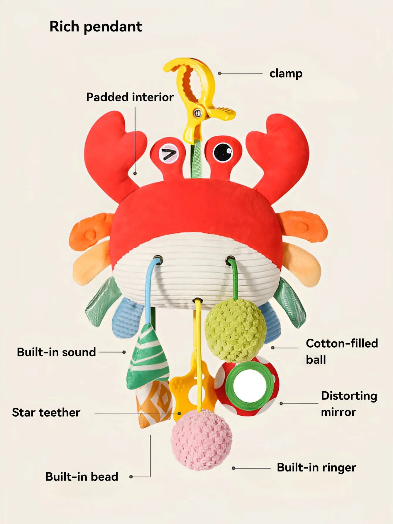 Hanging Sensory Toy For Car Seats and Cribs