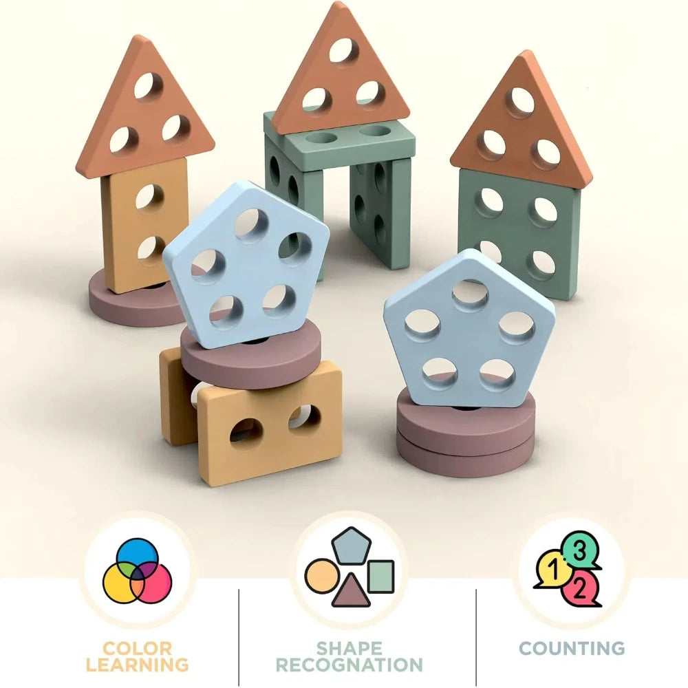 Wooden Sorting And Stacking Toy