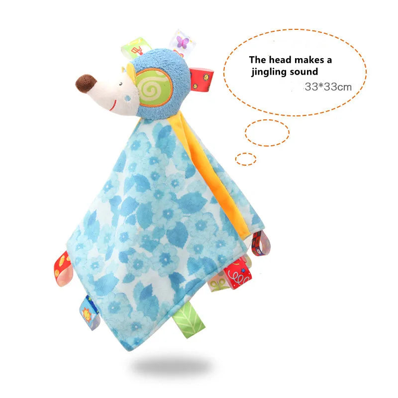 Soft Towel Baby Rattle Animals - Soothe and Reassure