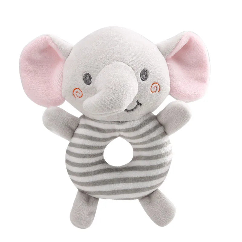 Baby Rattle Toys - Plush Animal Hand Ring Toys for Newborn 0-24 Months