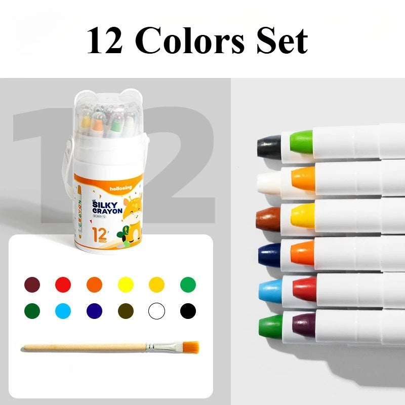 🌟 12/24/36/48-Piece Silky Smooth Twist-Up Crayons - Vibrant And Washable 🌟