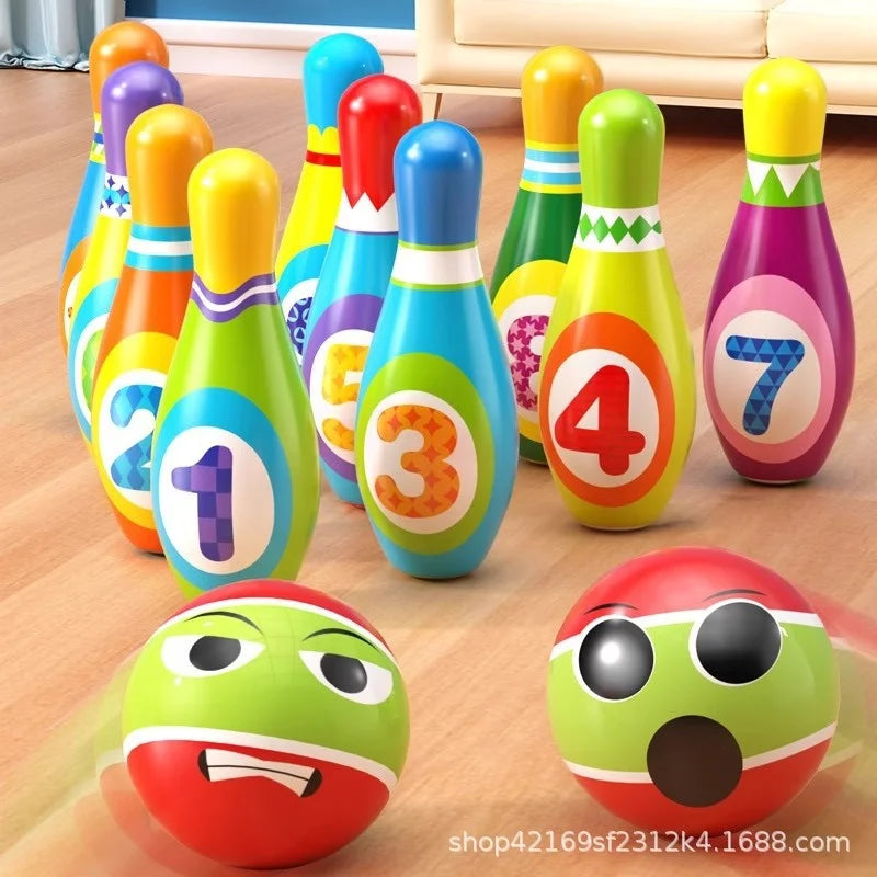 Toddler Bowling Educational Toy Set - Interactive Early Learning Toy