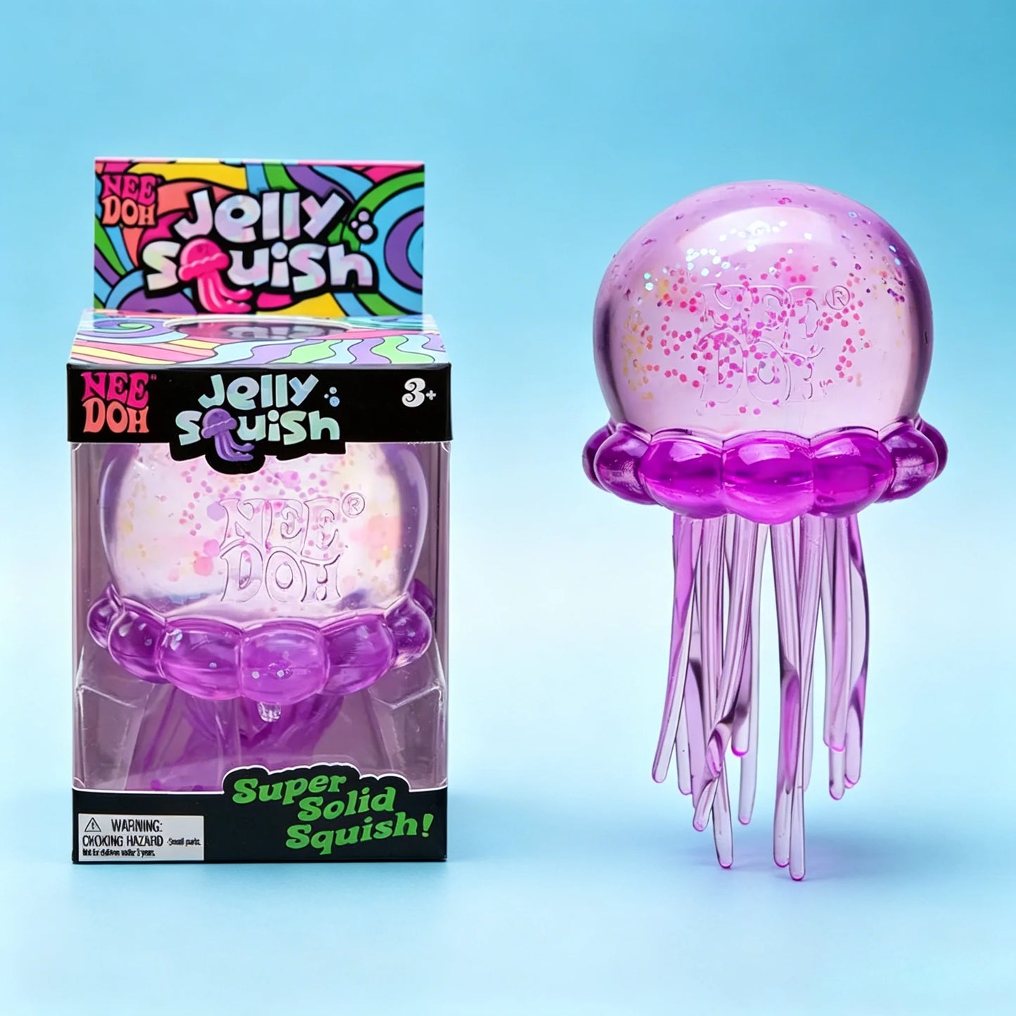 Nee Doh Jellyfish Squish Toy, Sensory Soft Jelly Squeeze For Stress Relief And Fidget