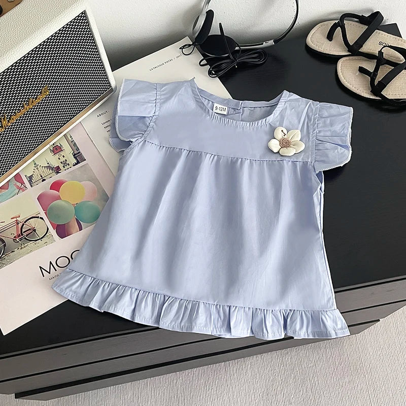 Girls Sweet Flower Outfit Set