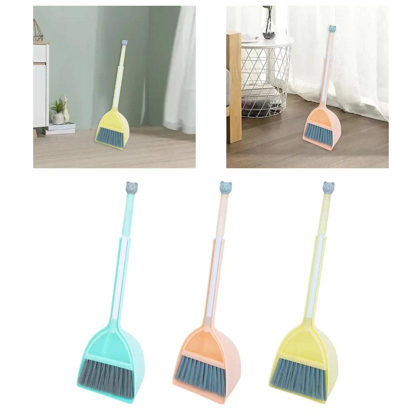 Mini Broom with Dustpan Toy Set