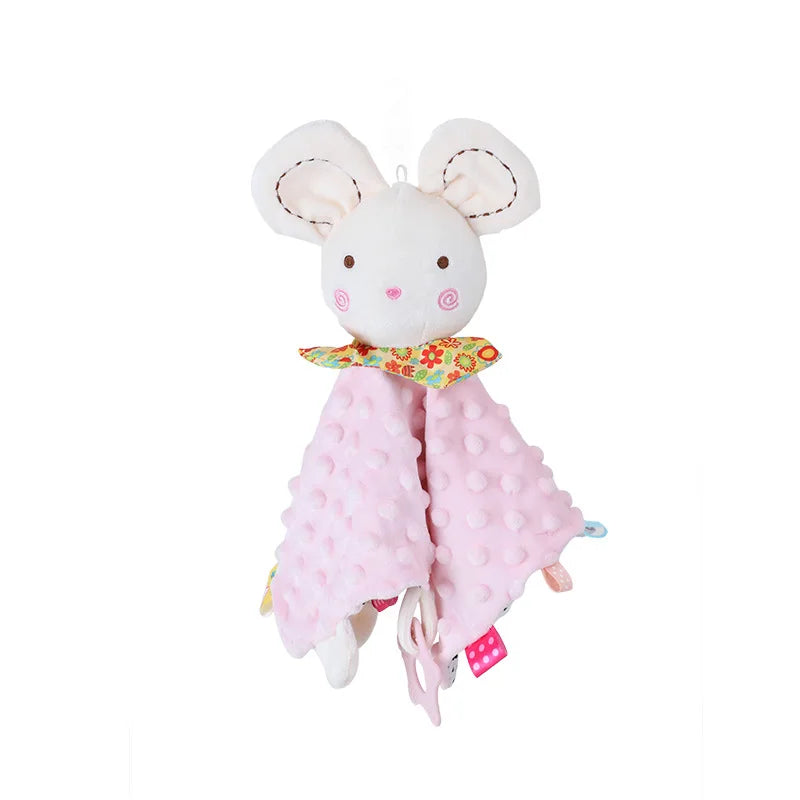 Soft Towel Baby Rattle Animals - Soothe and Reassure