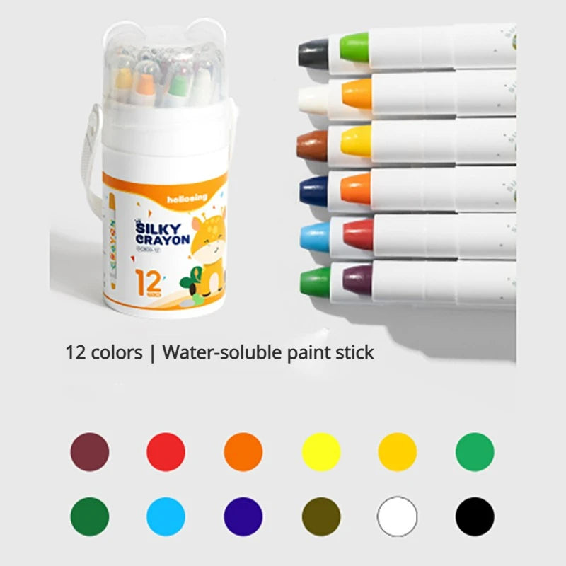 🌟 12/24/36/48-Piece Silky Smooth Twist-Up Crayons - Vibrant And Washable 🌟