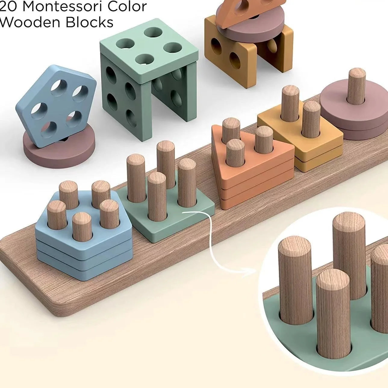 Wooden Sorting And Stacking Toy