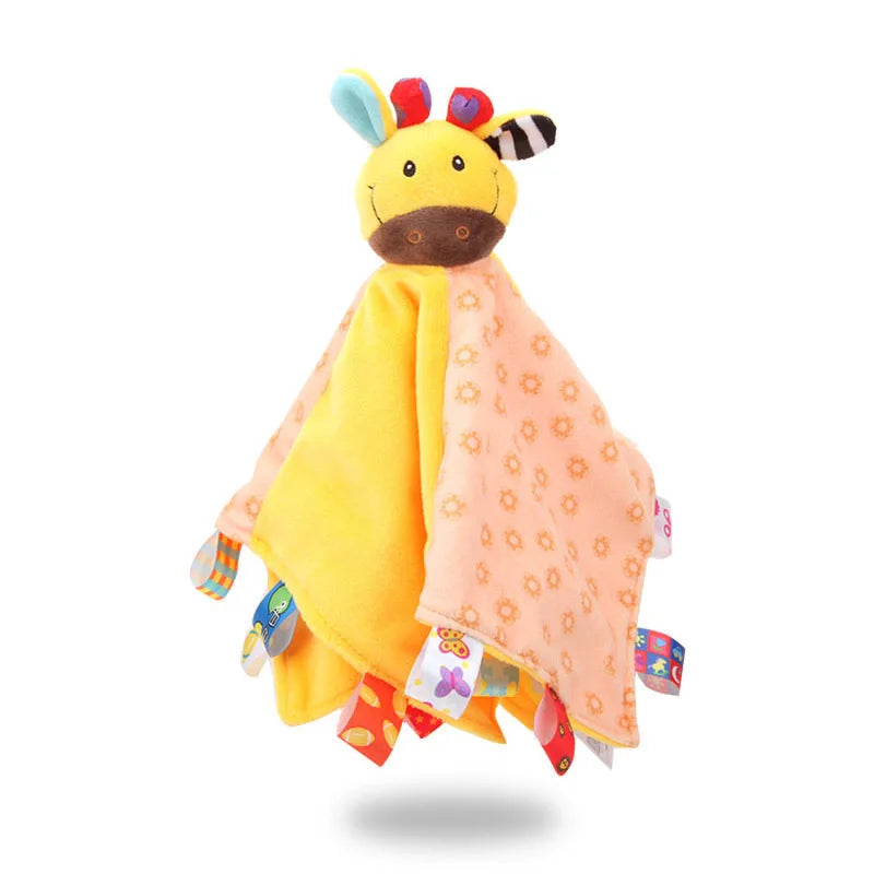 Soft Towel Baby Rattle Animals - Soothe and Reassure