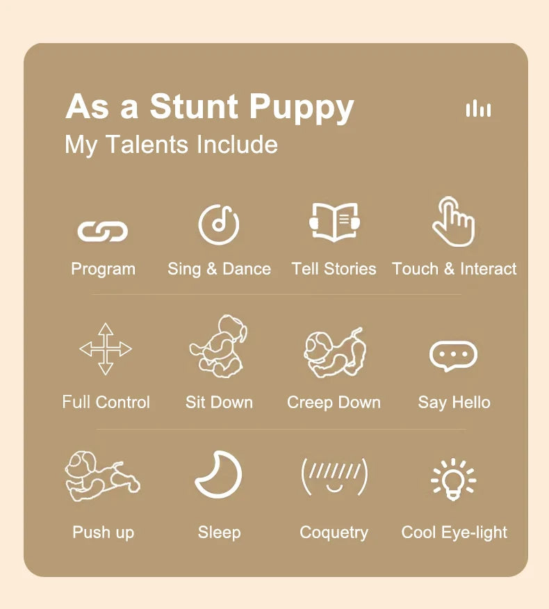 RC Robot Dog Electronic Stunt Pet Interactive Touch