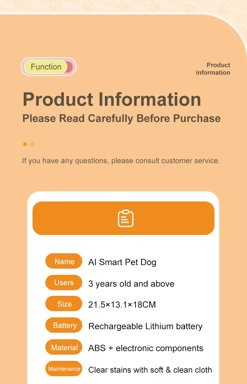 RC Robot Dog Electronic Stunt Pet Interactive Touch