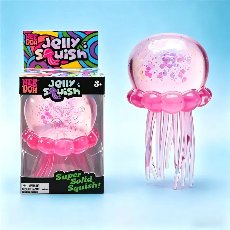 Nee Doh Jellyfish Squish Toy, Sensory Soft Jelly Squeeze For Stress Relief And Fidget