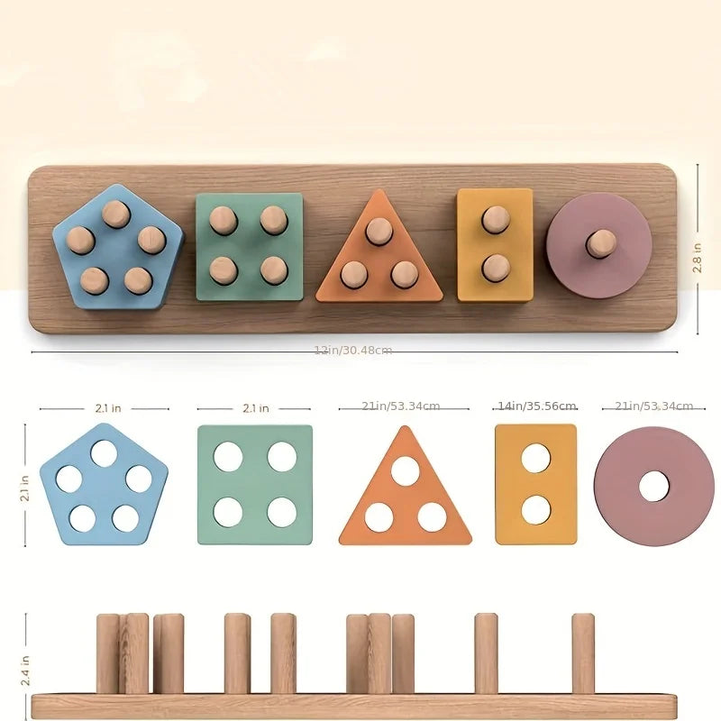 Wooden Sorting And Stacking Toy